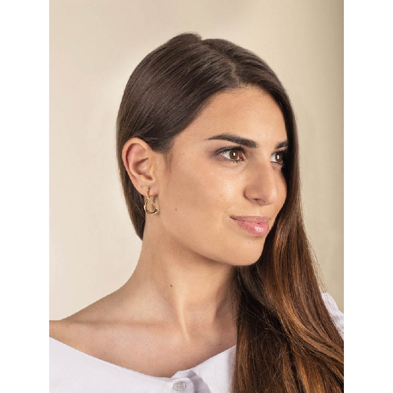 Moderne Creolen aus Gelbgold 18K