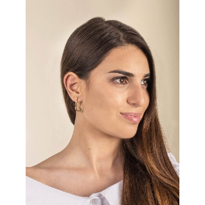 Moderne Creolen aus Gelbgold 18K