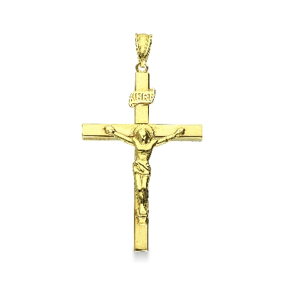 Kreuz Anhänger Gelbgold mit Christus