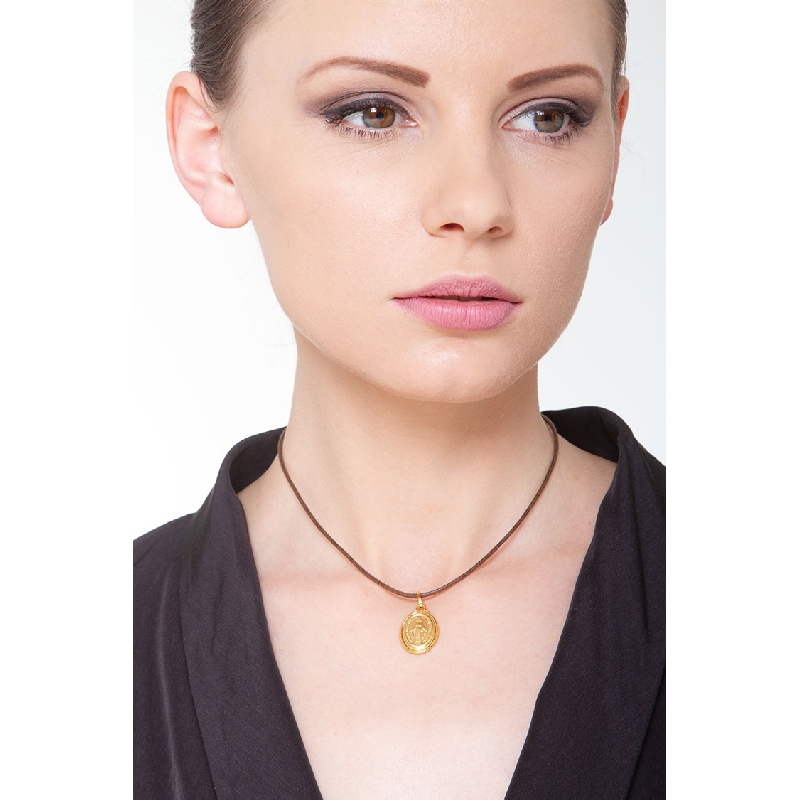 Medaillon-Anhänger Heilige Maria aus Gelbgold Medaillon-Anhänger Heilige Maria aus Gelbgold