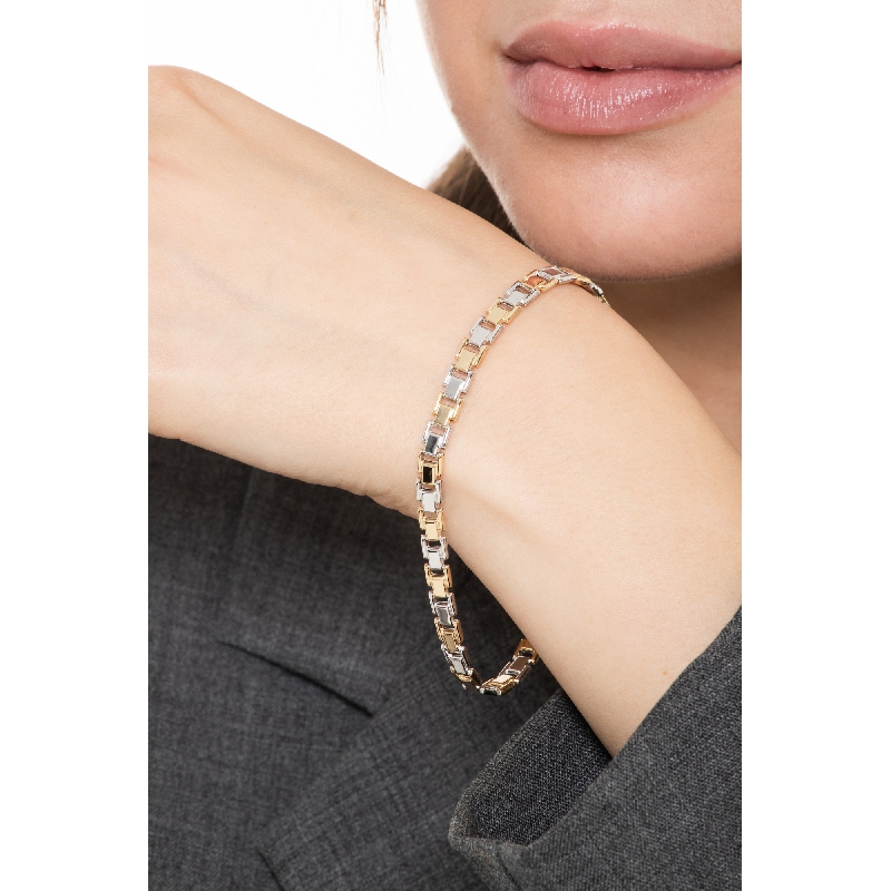 Herren Armband Weißgold Gelbgold 