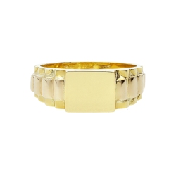18K Gelbgold Herrenring Siegelring  2