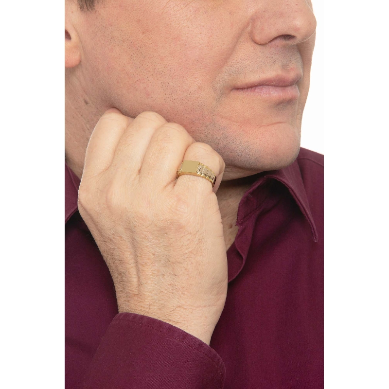 18K Gelbgold Herrenring Siegelring  18K Gelbgold Herrenring Siegelring