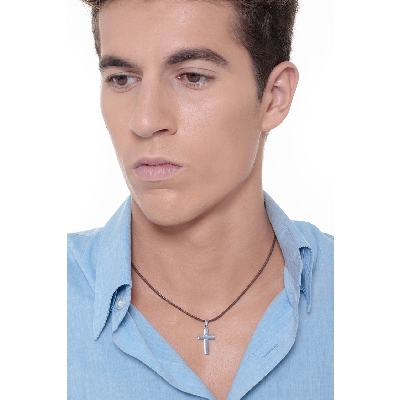 Weissgold Kreuz Anhänger 