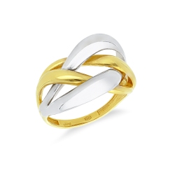 Bandring aus Gelbgold und Weißgold 18K