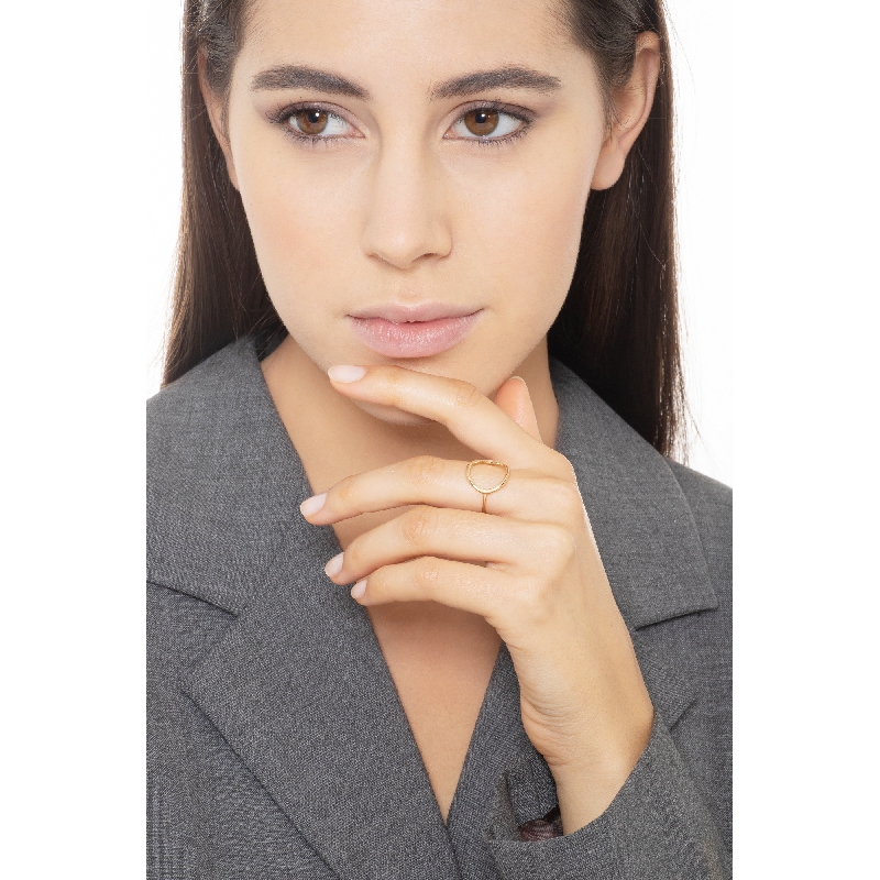 Ring aus 18 Karat Gelbgold mit kreisförmigem Design