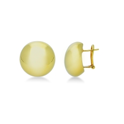 Knopf-Ohrclips aus 18 Karat Gelbgold
