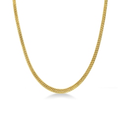 Halbstarre Halskette Damen Gelbgold 18K