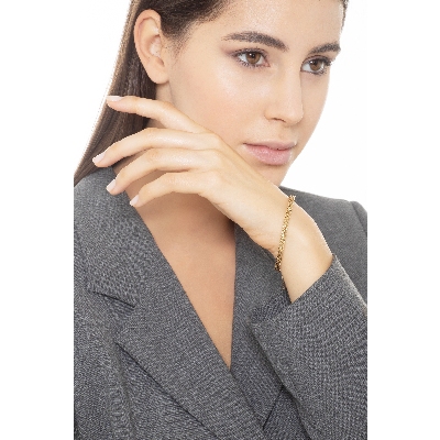 Gelbgold 750 halbstarres Armband 