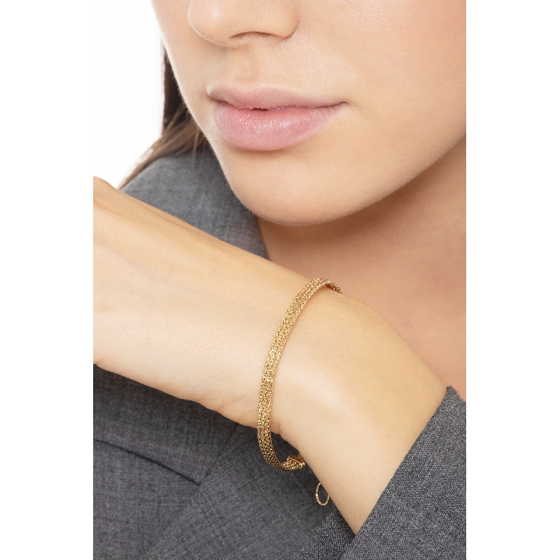 Gelbgold 750 halbstarres Armband 
