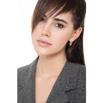 Ovale Creolen aus Gelbgold 18K