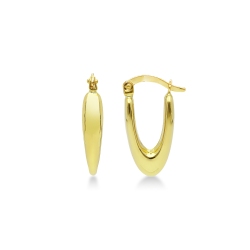 Ovale Creolen aus Gelbgold 18K