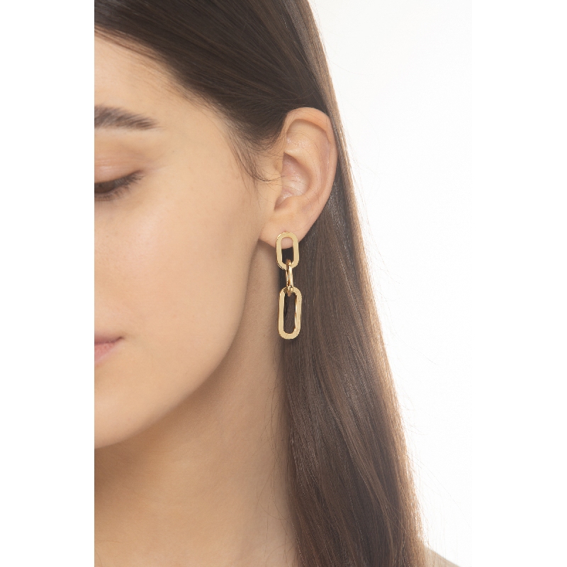 Paperclip Ohrringe aus Gelbgold 18K Paperclip Ohrringe aus Gelbgold 18K