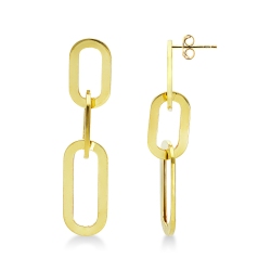 Paperclip Ohrringe aus Gelbgold 18K
