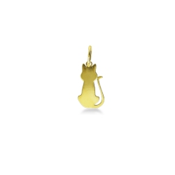 Anhänger mit Katze aus 18 Karat Gelbgold