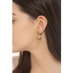 Paperclip Ohrringe Creolen 750er Gelbgold 2