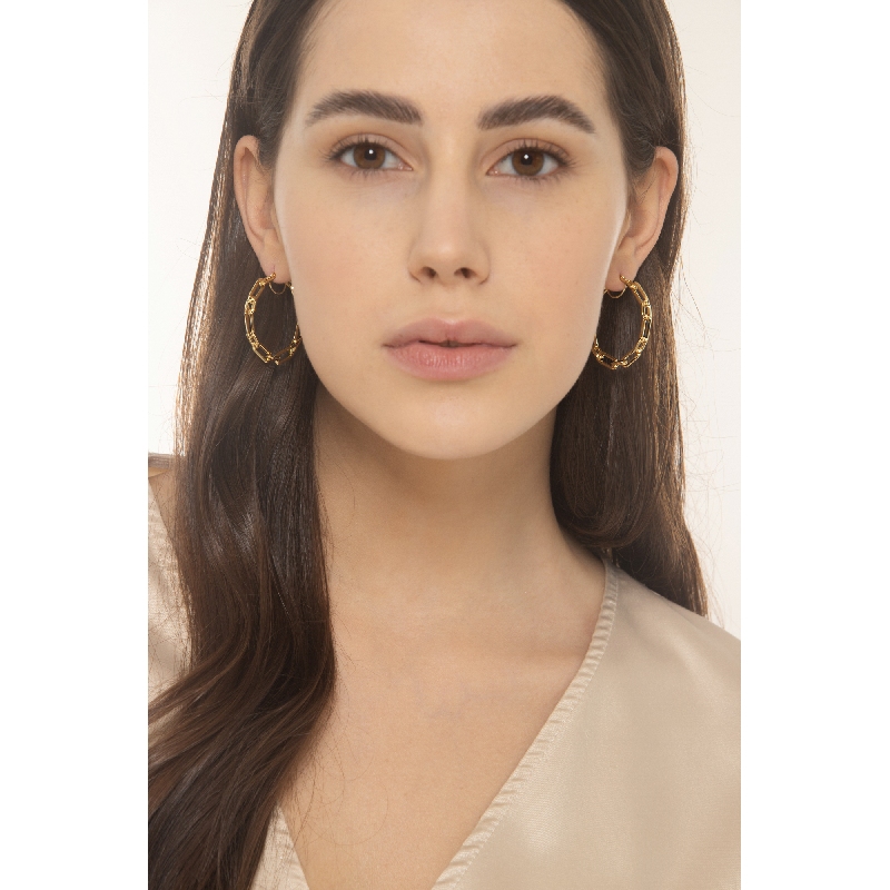 Creolen aus 18K Gelbgold Paperclip