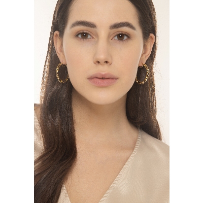 Creolen aus 18K Gelbgold Paperclip