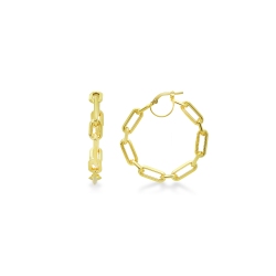 Creolen aus 18K Gelbgold Paperclip