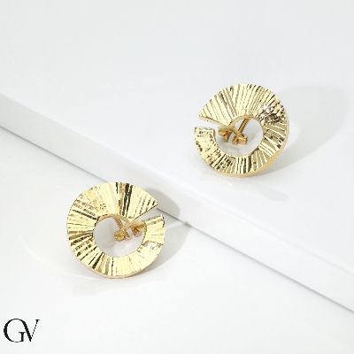 Gelbgold 750 ausgefallene Creolen 