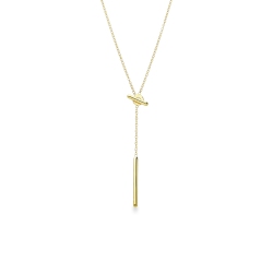 Gelbgold 750 Halskette mit einem Stab