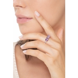 Amethyst Damenring Weißgold mit Diamanten 2