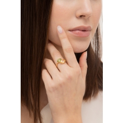 Citrin und Peridot Ring aus Gelbgold 750 2