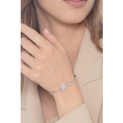Armreif Weißgold 18K mit zwei Sternen aus Diamanten 2