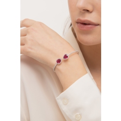 Rubin Armband mit Diamanten Damen Weißgold 750 2