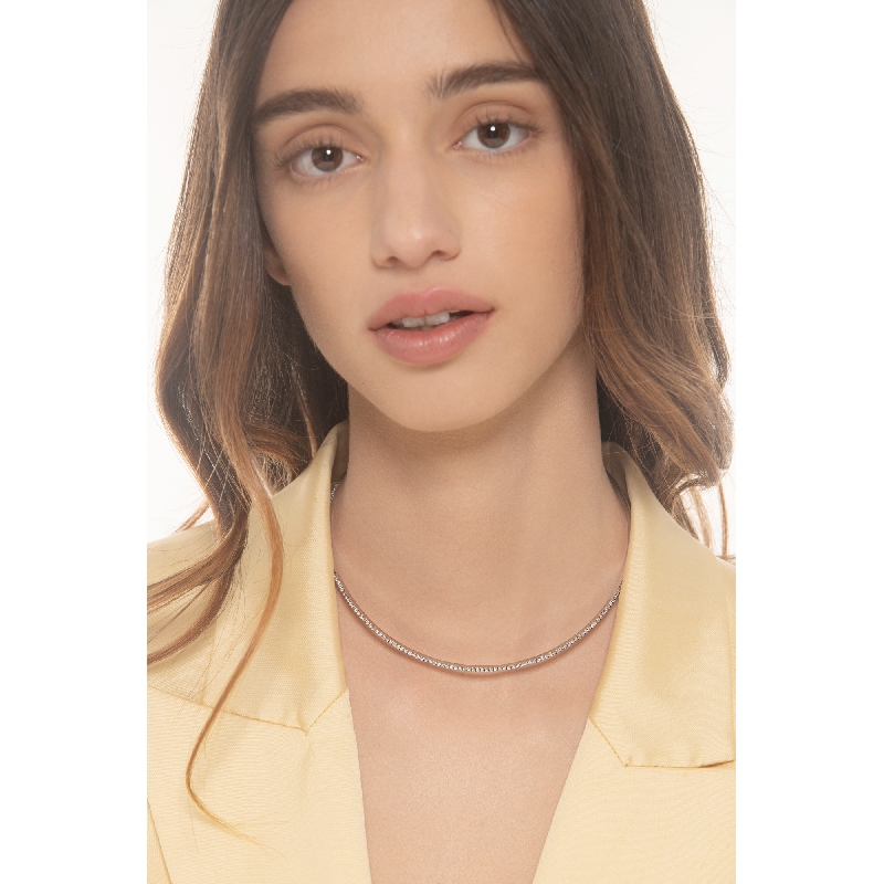 Choker Kette 18k Weißgold mit Diamanten  Choker Kette 18k Weißgold mit Diamanten