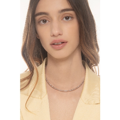 Choker Kette 18k Weißgold mit Diamanten 