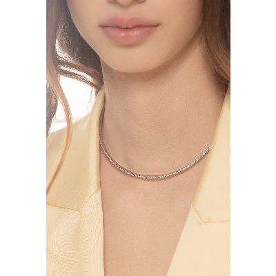 Choker Kette 18k Weißgold mit Diamanten 