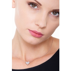 Herzkette 750er Weißgold Diamanten Pavé 2