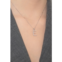Damenkette mit Buchstabe E aus Diamanten 2