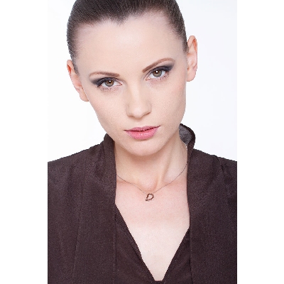 Initialen Kette D Weißgold und Diamanten