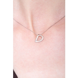 Initialen Kette D Weißgold und Diamanten 2