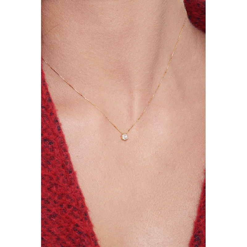 Blumenkette aus Gelbgold 18k mit Diamanten Blumenkette aus Gelbgold 18k mit Diamanten