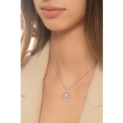 18k Weißgoldkette mit Feuerwerksanhänger aus Diamanten 2