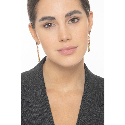 Saphir Ohrringe 18 K Gelbgold Rainbow Kollektion