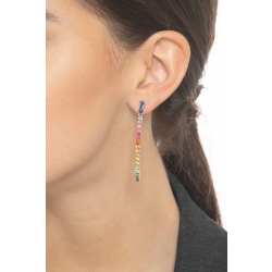 Saphir Ohrringe 18 K Gelbgold Rainbow Kollektion 2