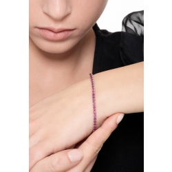 18K Weißgold Rubin Tennisarmband 3,10 mm 2