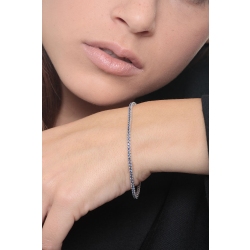 750er Weißgold Tennisarmband mit blauen Saphiren  2