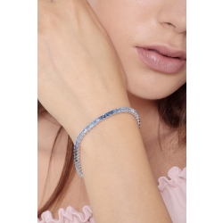 Saphir blau Tennisarmband Weißgold 18K 2