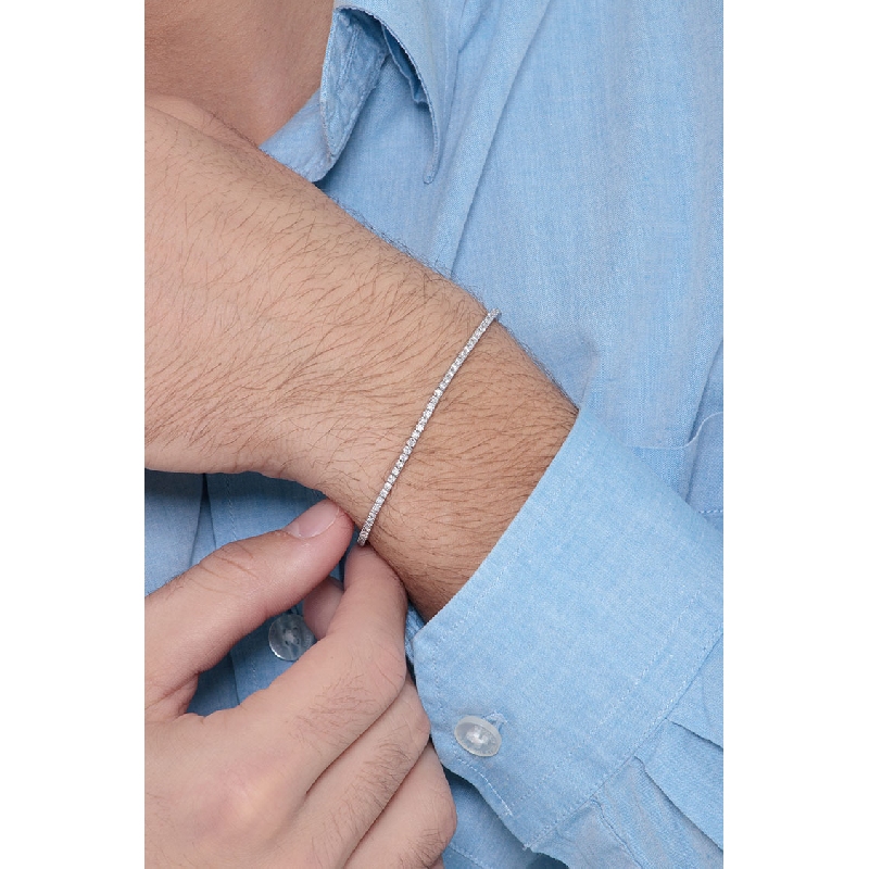 Tennis Armband mit Diamanten für Damen und Herren Weißgold Tennis Armband mit Diamanten für Damen und Herren Weißgold