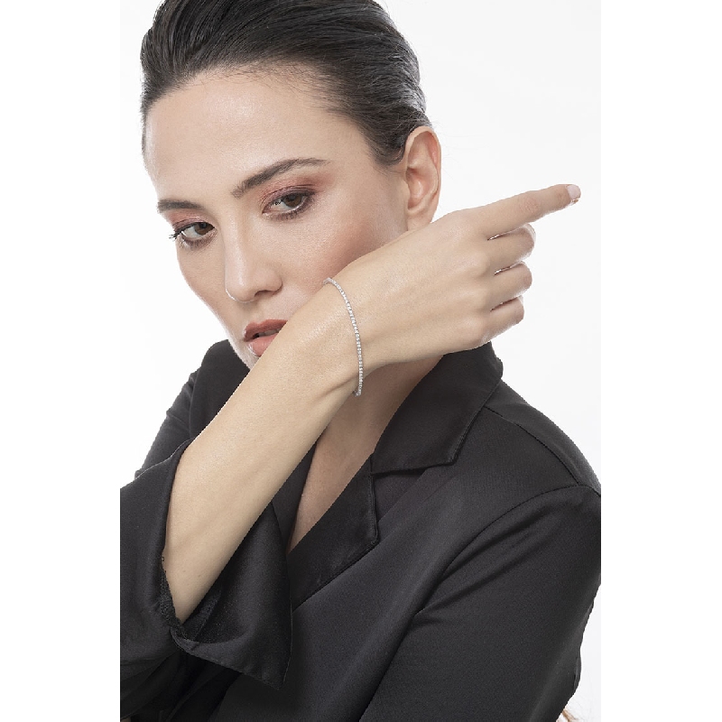 Tennis Armband mit Diamanten für Damen und Herren Weißgold Tennis Armband mit Diamanten für Damen und Herren Weißgold