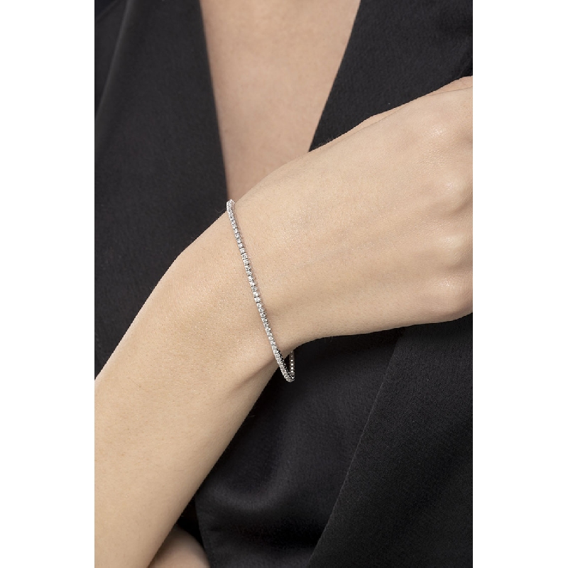Tennis Armband mit Diamanten für Damen und Herren Weißgold Tennis Armband mit Diamanten für Damen und Herren Weißgold