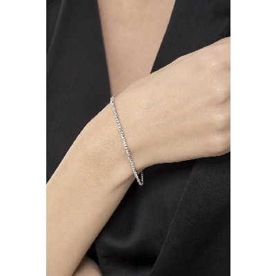 Tennis Armband mit Diamanten für Damen und Herren Weißgold