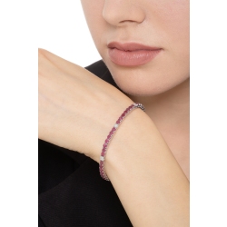 Weißgold 750 Tennisarmband mit Rubinen und Brillanten  2