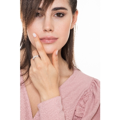 5 Diamanten Ring Weißgold 1,20 kt