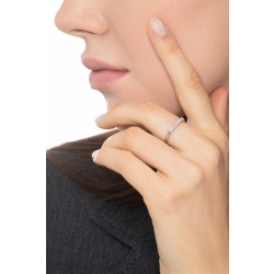 Damenring mit 9 Diamanten aus 750er Weißgold 2